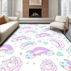 Rainbow Unicorn Cloud Pattern Rug