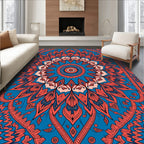 Intricate Floral Mandala Pattern Rug
