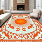 Radiant Sun Abstract Floral Design Rug
