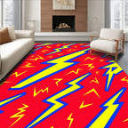 Bold Electric Yellow Lightning Rug