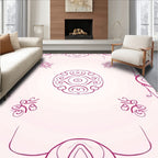 Floral Mandala Design In Pink Rug
