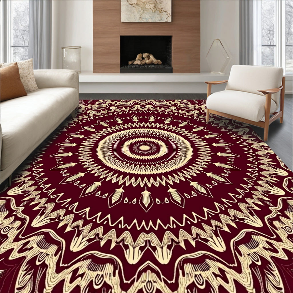 Detailed Mandala Patterned Rug