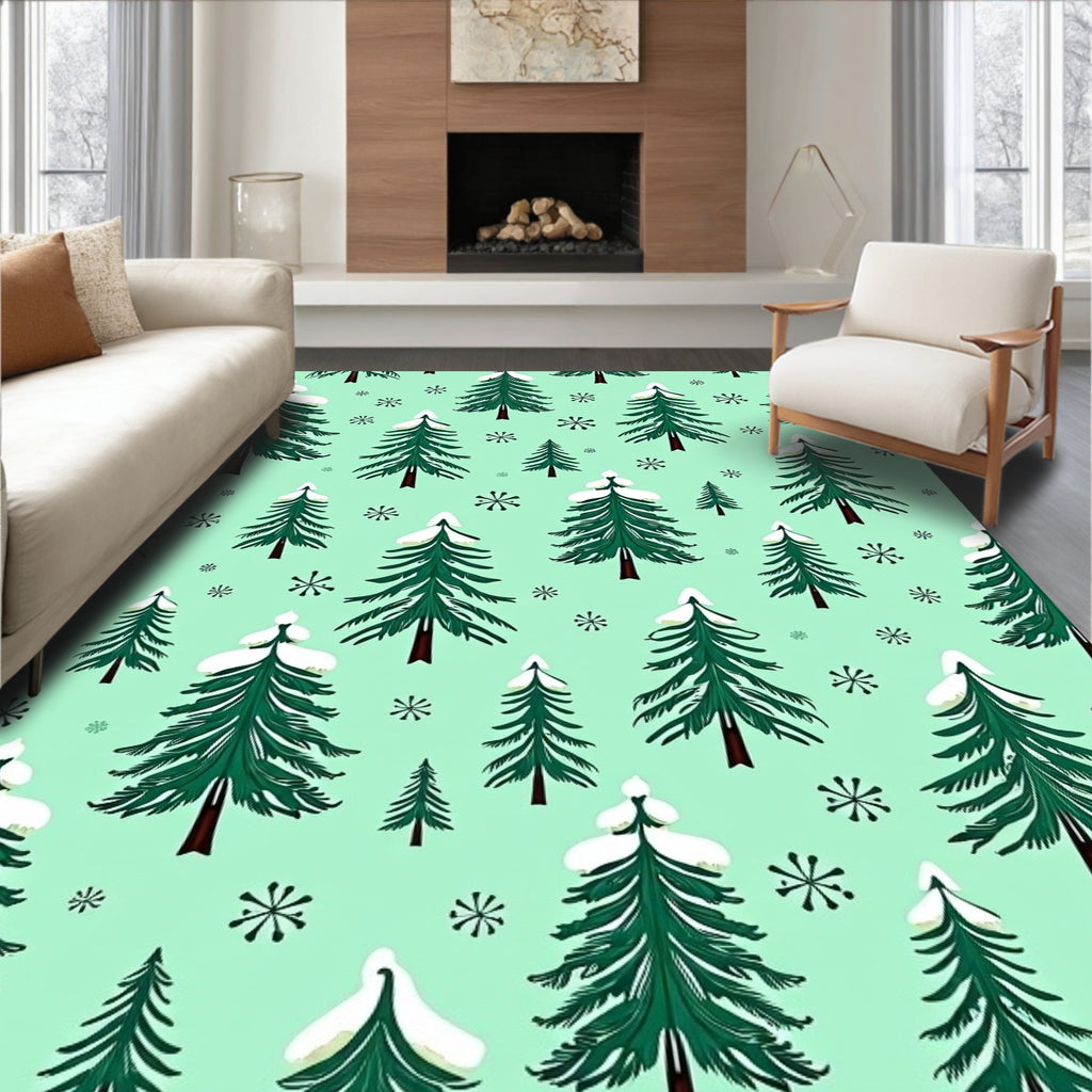Winter Tree Pattern Design Rug
