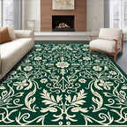 Elegant Floral Swirl Nature Pattern Rug