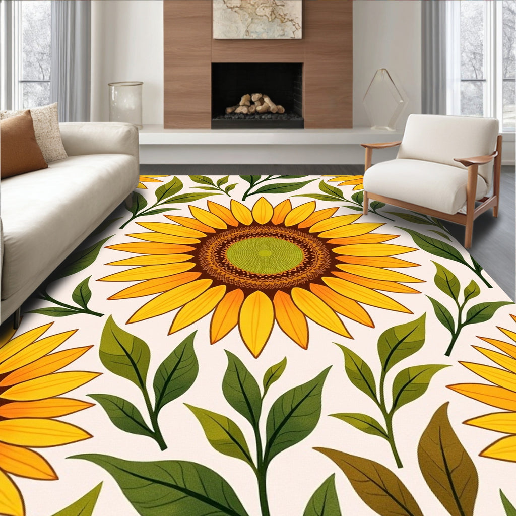 Sunny Floral Pattern Rug