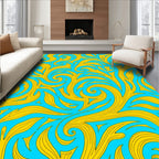 Sunny Swirls Leafy Trails Rug