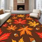 Autumn Leaves and Acorn Pattern Rug
