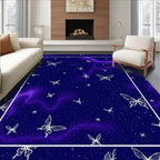 Night Sky Butterfly Whimsical Pattern Rug
