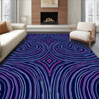Abstract Swirls With Diamond Shapes Rug