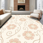 Delicate Floral Swirl Pattern Rug
