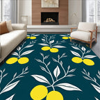 Yellow Citrus Botanical Design Rug