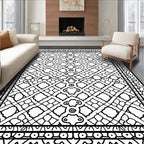 Intricate Geometric Diamond Pattern Rug