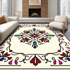 Ornate Floral Medallion Pattern Rug