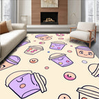 Cute Bubble Tea Pattern Rug