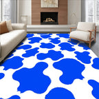 Blue Cream Swirl Pattern Rug