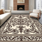 Classic Scroll Floral Medallion Design Rug
