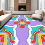 Vibrant Swirls Abstract Pattern Rug
