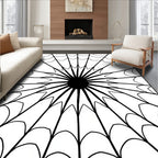 Geometric Spiderweb Pattern Rug