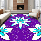 Bold Floral Patterned Vibrant Rug