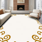 Gold Filigree Border Style Rug