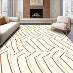 Brown Brushstroke Chevron Rug