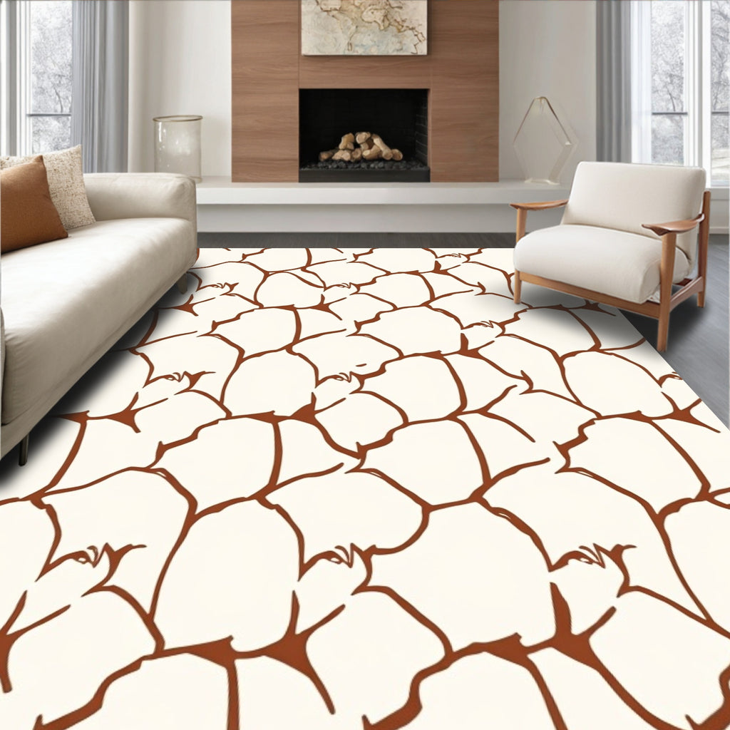 Organic Stone Patterned Design Rug