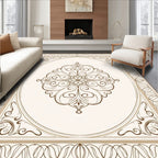 Ornate Floral Scroll Design Rug