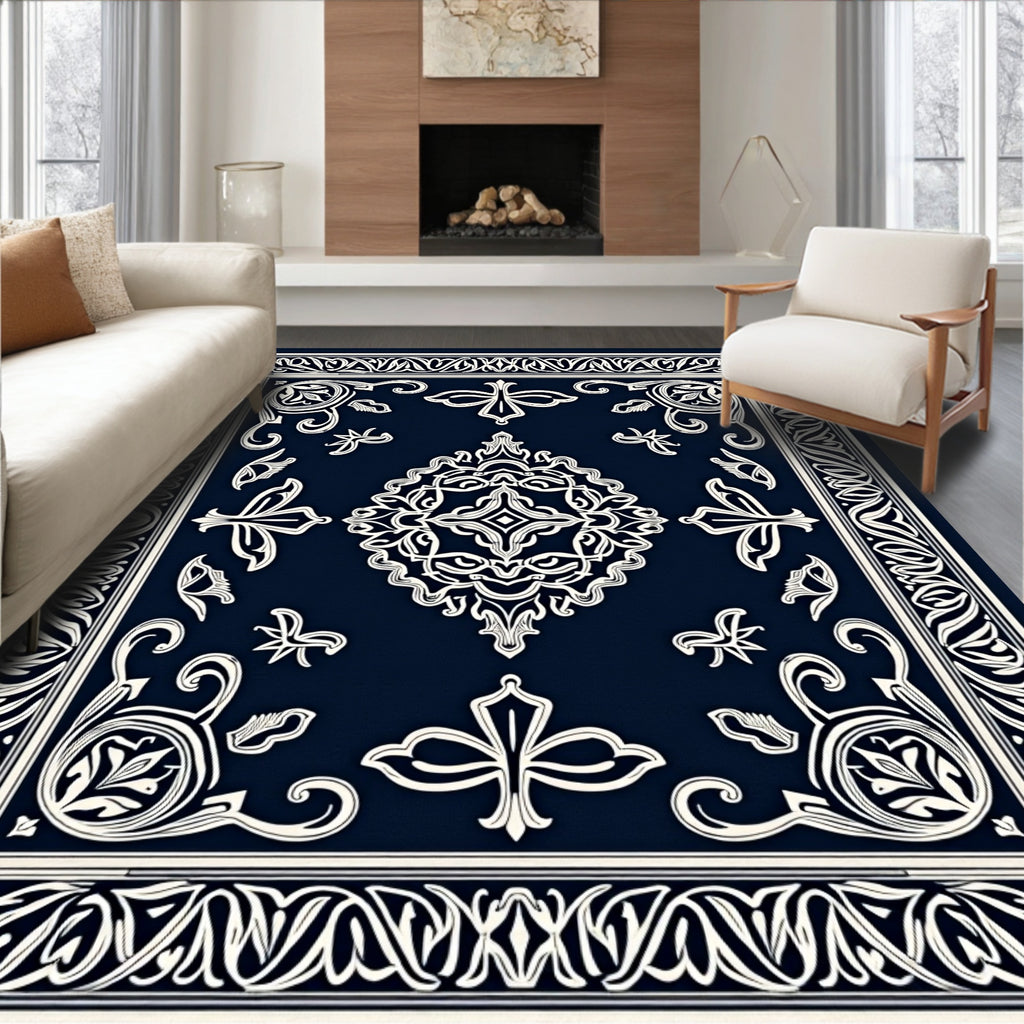 Ornate Garden Floral Vintage Pattern Rug