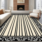 Ornate Striped Frame Design Rug