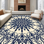 Intricate Floral Mandala Design Rug