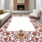 Ornate Floral Scrollwork Design Rug