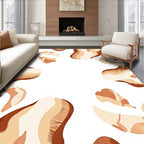 Abstract Warm Earth Tones Design Rug