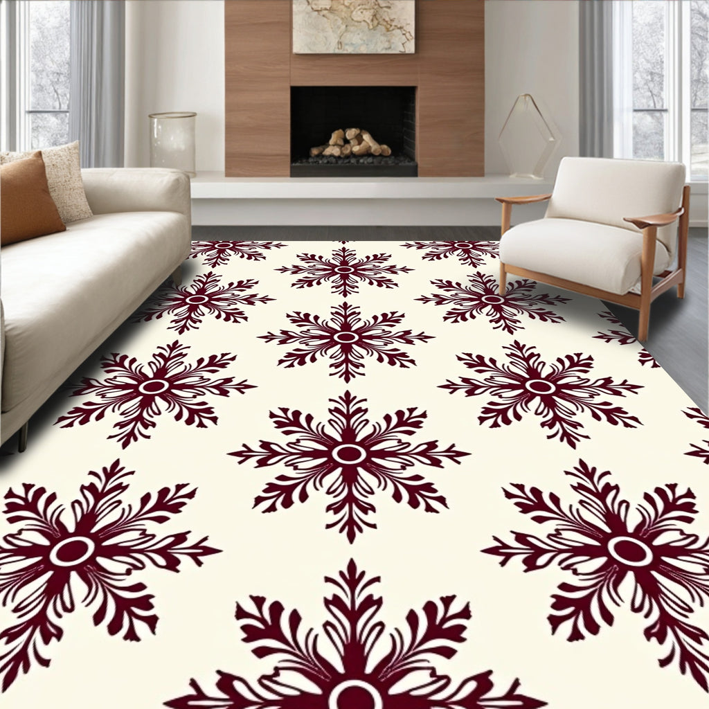 Tuscan Snowflakes Pattern Rug