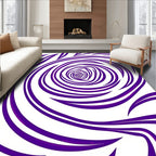 Purple Swirl Abstract Pattern Rug