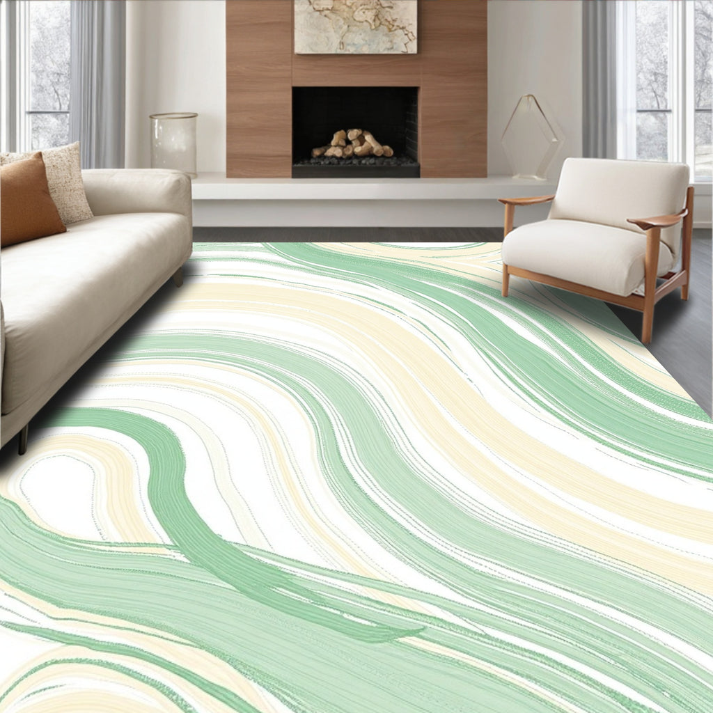 Soft Swirls Pastel Lines Rug