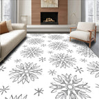 Intricate Snowflakes Pattern Design Rug