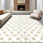 Ethnic Stamped Abstract Figures Rug