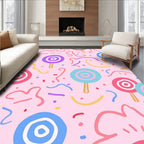 Abstract Swirl Lollipop Pattern Rug