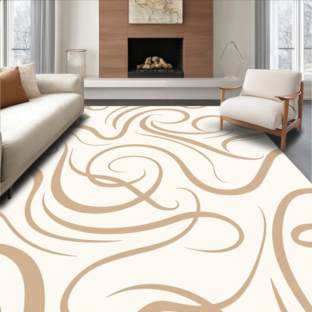 Soft Swirl Pattern For Area Decor Rug