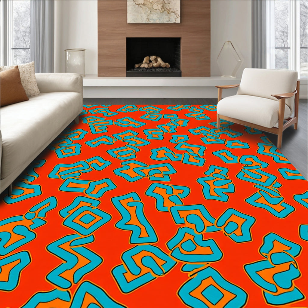 Bold Geometric Abstract Pattern Rug