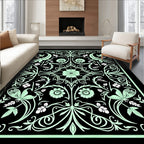 Vintage Floral Swirl Pattern Rug