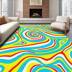 Vibrant Swirling Abstract Pattern Rug