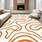 Abstract Swirling Lines Pattern Rug