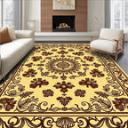 Ornate Floral Scrollwork Detailed Rug