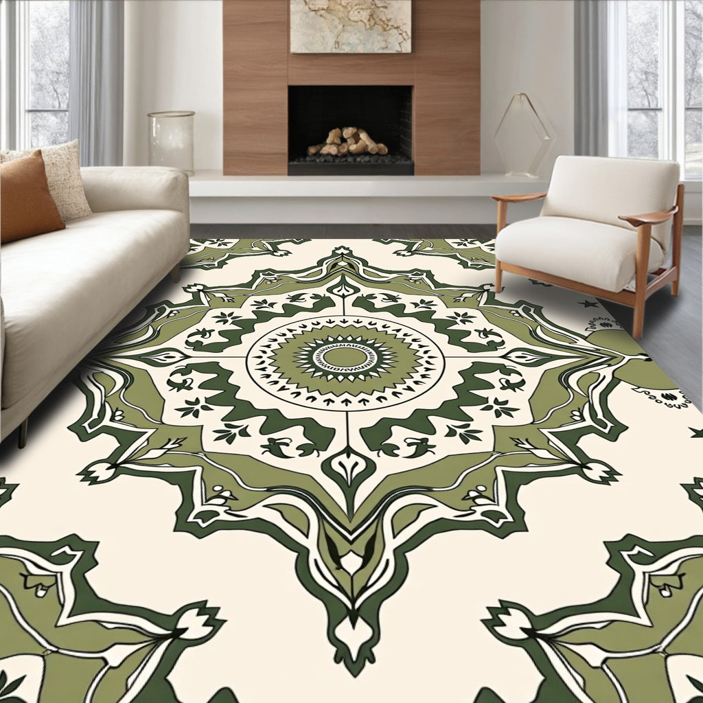 Medallion Botanical Pattern Area Rug