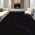 Dark Amethyst Swirl Pattern Rug