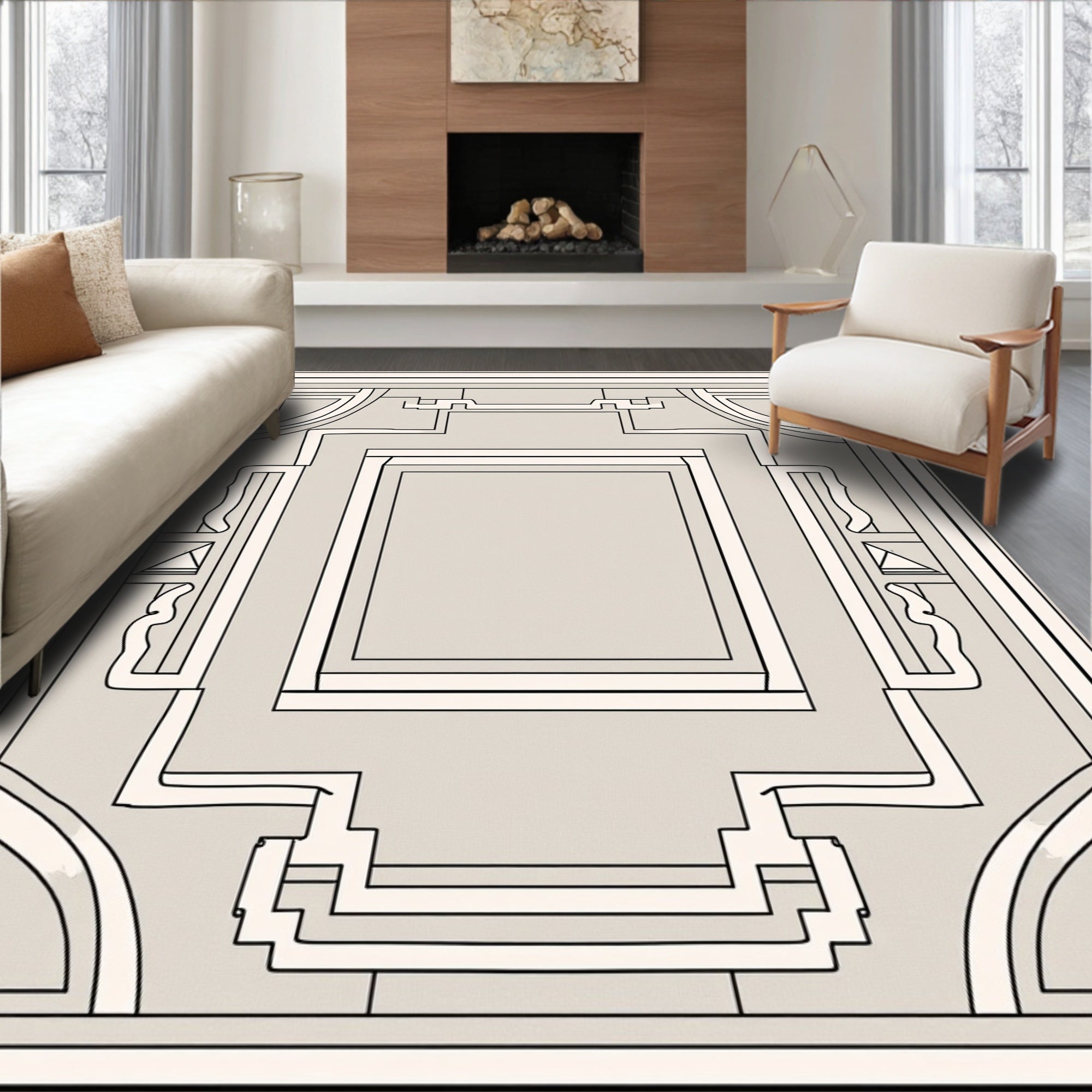 Abstract Geometric Symmetry Rug