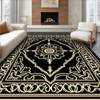 Ornate Floral Symmetry Vintage Rug