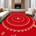 Festive Leafy Hearts Mandala Rug