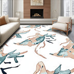 Abstract Organic Brushstroke Pattern Rug